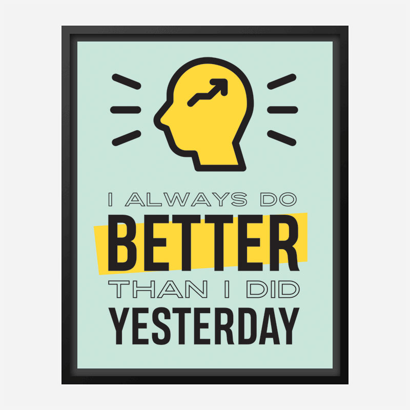 Yesterday Motivational Art Print