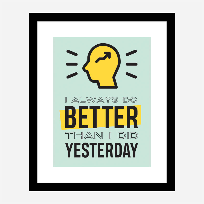 Yesterday Motivational Art Print