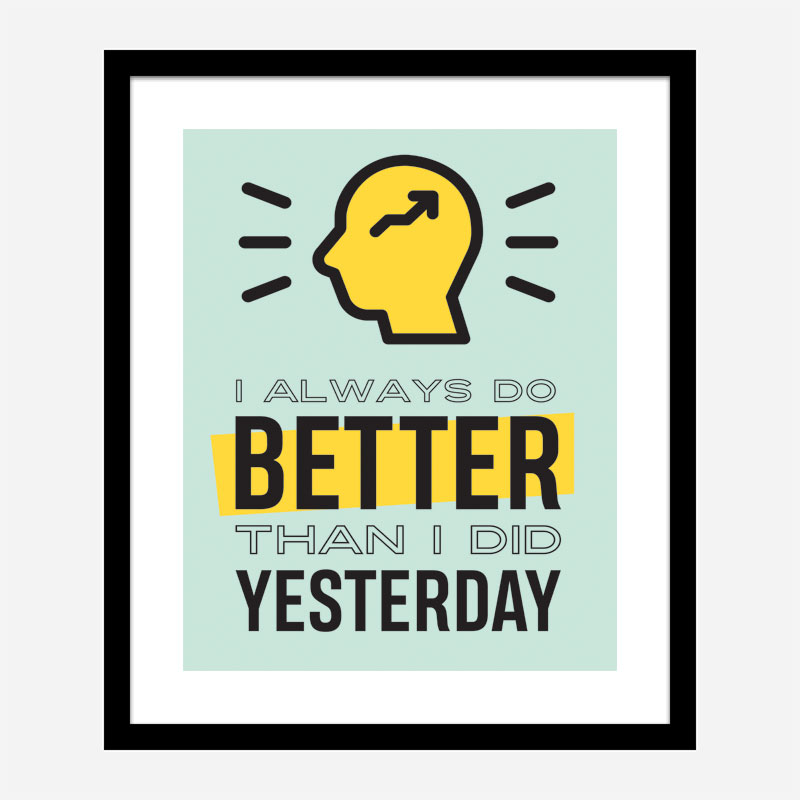 Yesterday Motivational Art Print