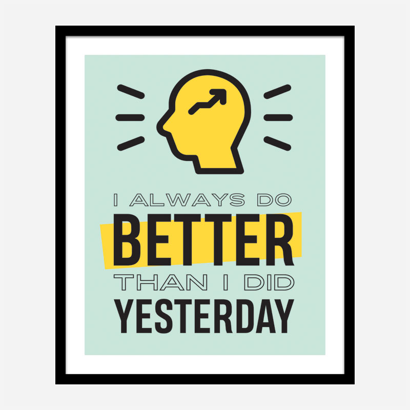 Yesterday Motivational Art Print