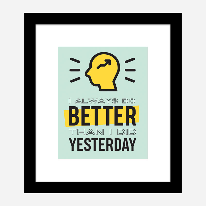 Yesterday Motivational Art Print