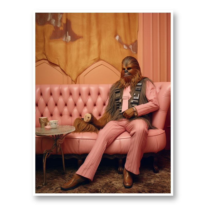 Chewbacca Chilling Vouge Style Art Print