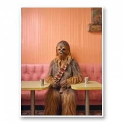 Coffee With Chewbacca Vouge Style Art Print