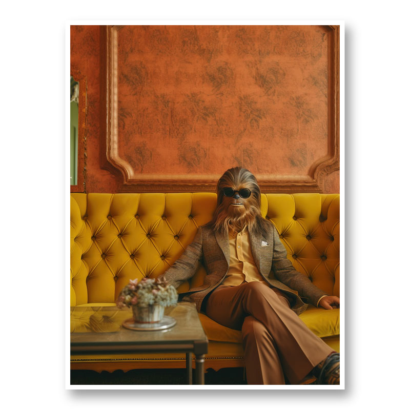 Chilling Chewbacca Vouge Style Art Print