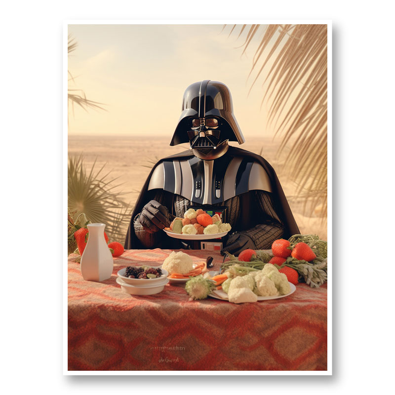 Darth Vader Lunch At The Beach Art Print