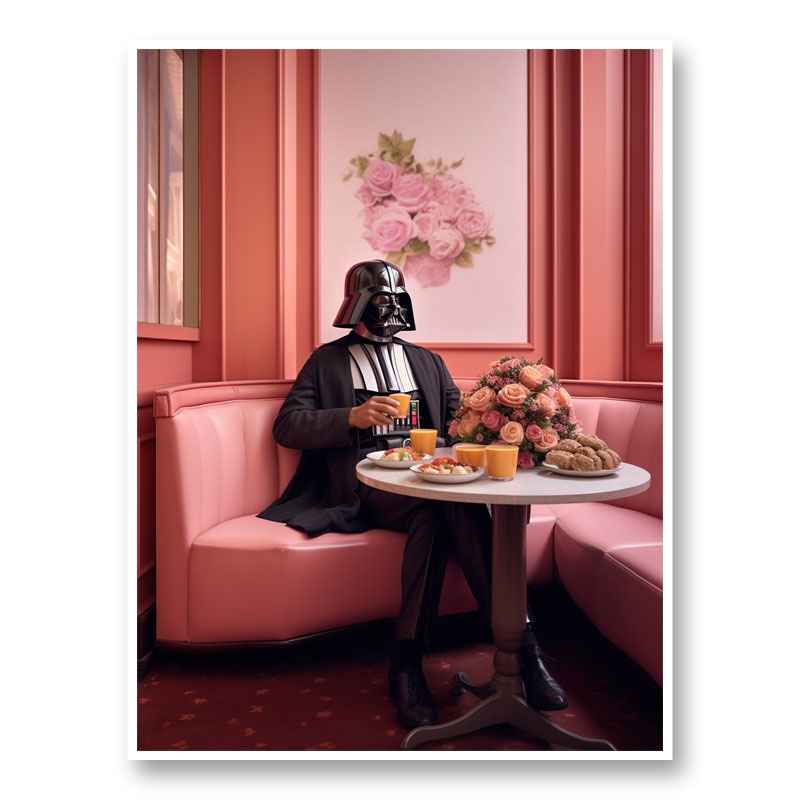 Darth Vader Lunch Vouge Style Art Print