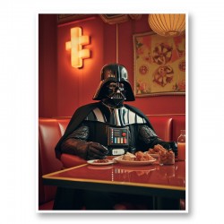 Darth Vader Asian Diner Vouge Style Art Print