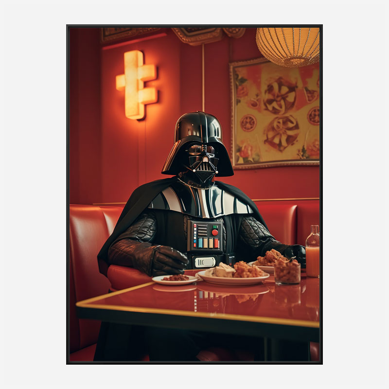 Darth Vader Asian Diner Vouge Style Art Print