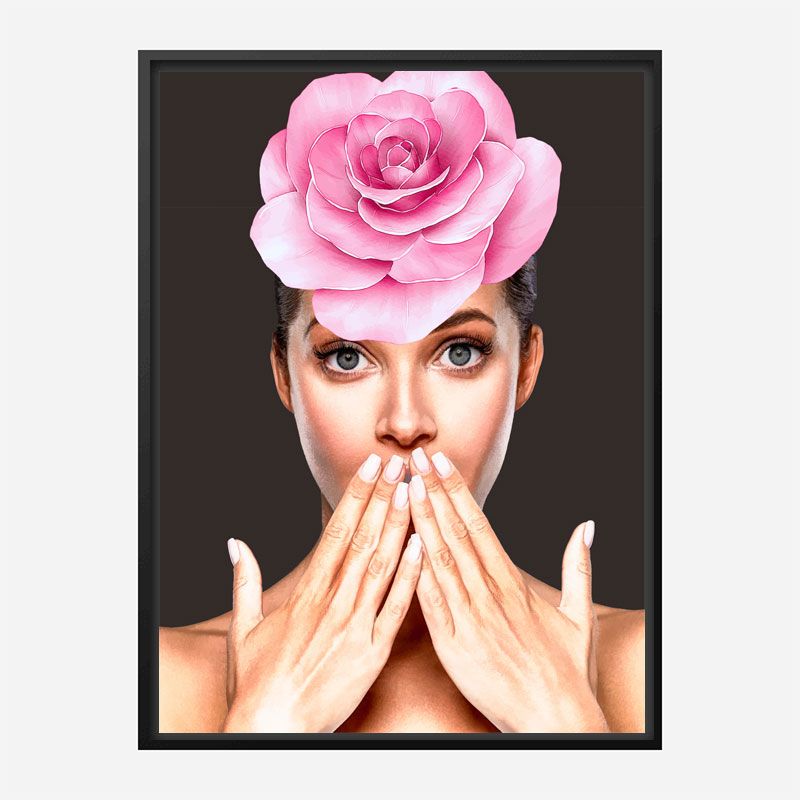 Pink Flower Head Art Print