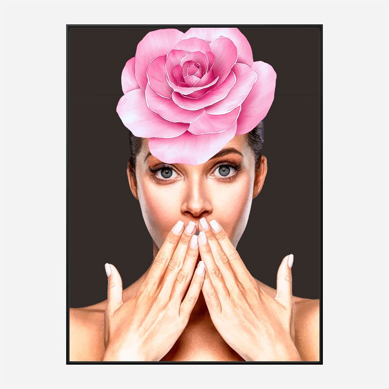 Pink Flower Head Art Print