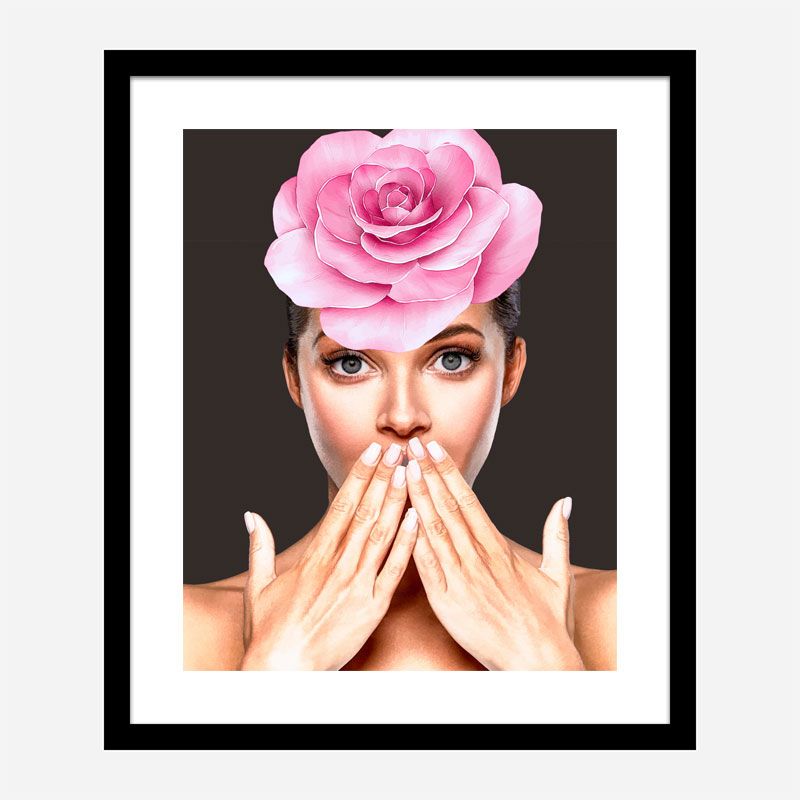 Pink Flower Head Art Print