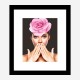 Pink Flower Head Art Print