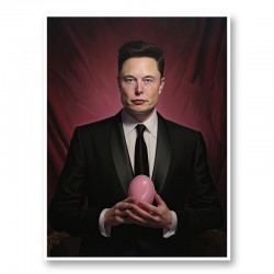 Elon and His Twitter Egg Art Print