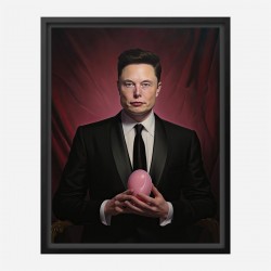 Elon and His Twitter Egg Art Print