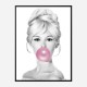 Brigitte Bardot Bubble Gum Art Print