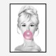 Brigitte Bardot Bubble Gum Art Print