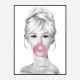 Brigitte Bardot Bubble Gum Art Print