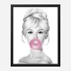 Brigitte Bardot Bubble Gum Art Print