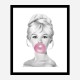 Brigitte Bardot Bubble Gum Art Print