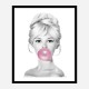 Brigitte Bardot Bubble Gum Art Print