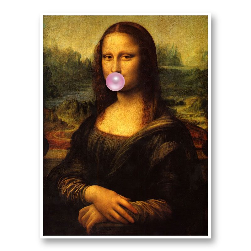 Mona Lisa Bubble Gum Art Print