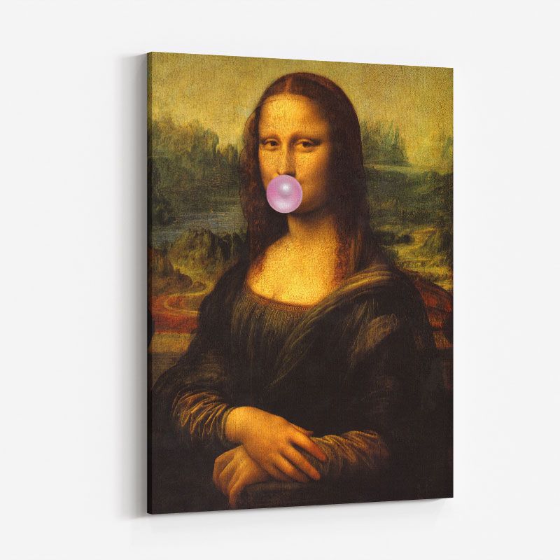 Mona Lisa Bubble Gum Art Print