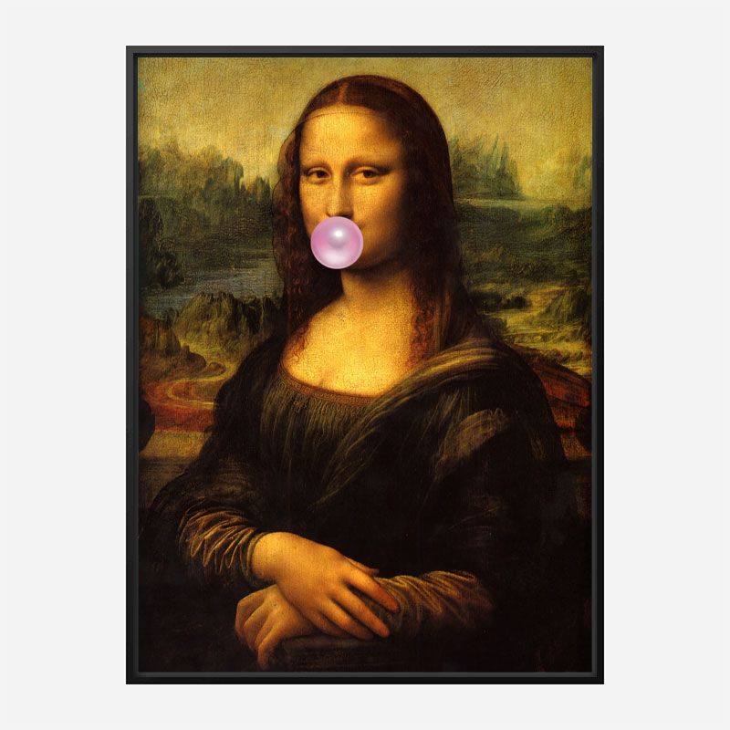 Mona Lisa Bubble Gum Art Print