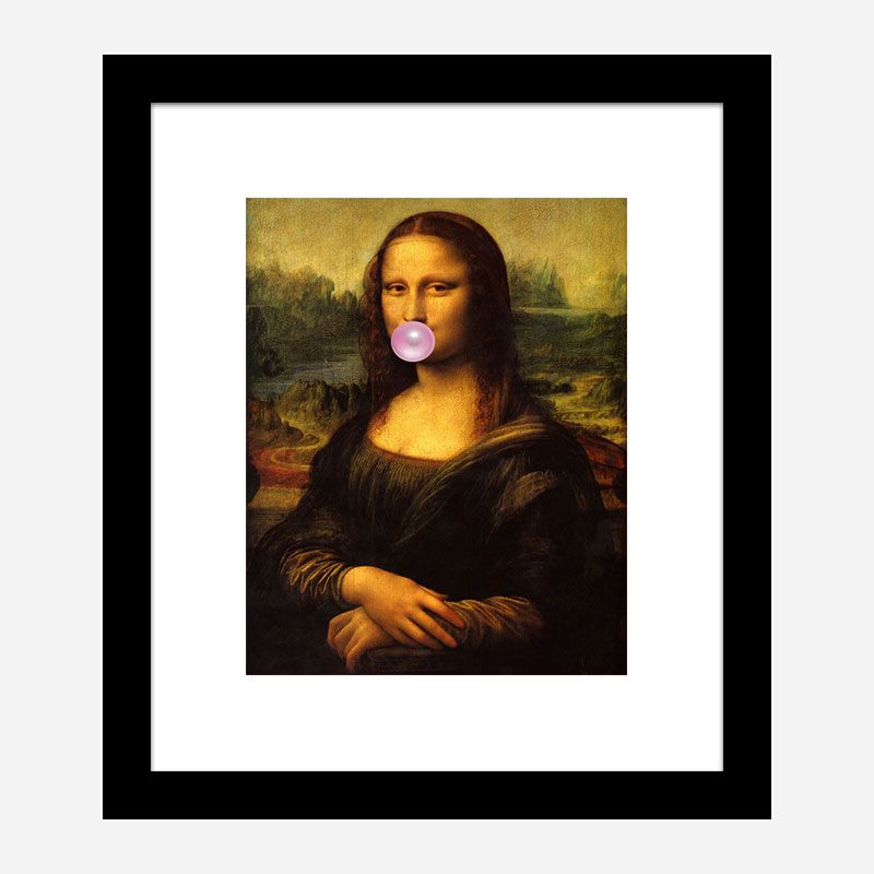 Mona Lisa Bubble Gum Art Print