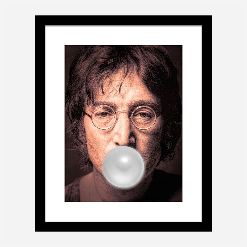 John Lennon Silver Bubble Gum Art Print