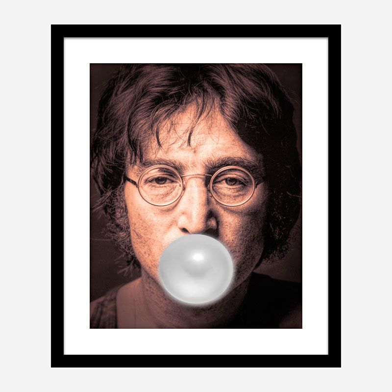 John Lennon Silver Bubble Gum Art Print