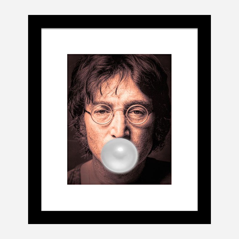 John Lennon Silver Bubble Gum Art Print