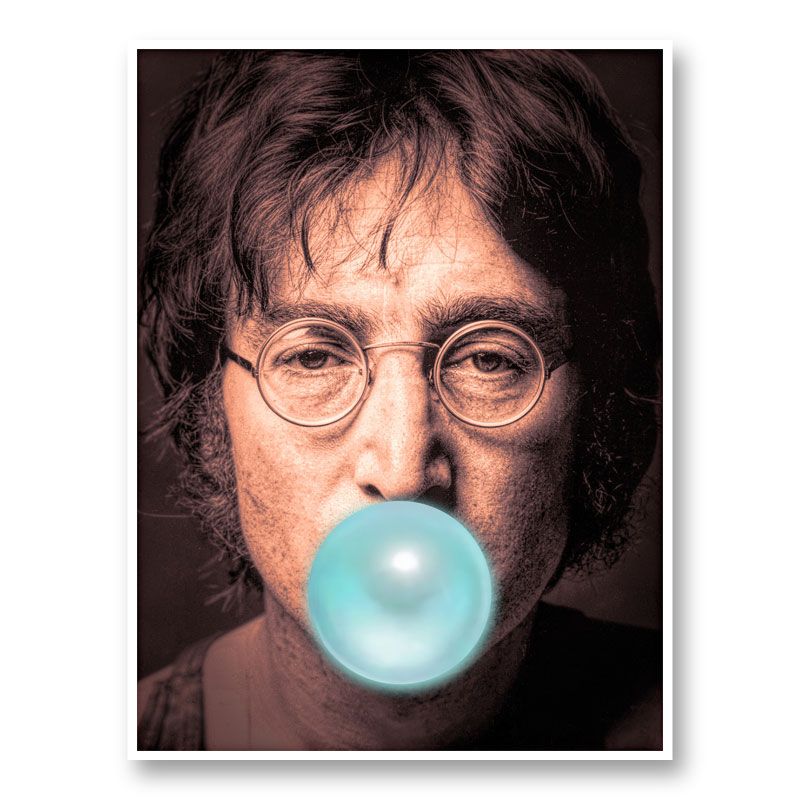 John Lennon Blue Bubble Gum Art Print