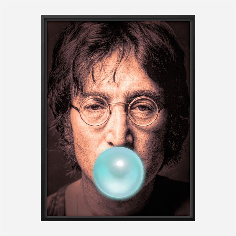 John Lennon Blue Bubble Gum Art Print