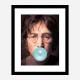 John Lennon Blue Bubble Gum Art Print
