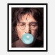 John Lennon Blue Bubble Gum Art Print
