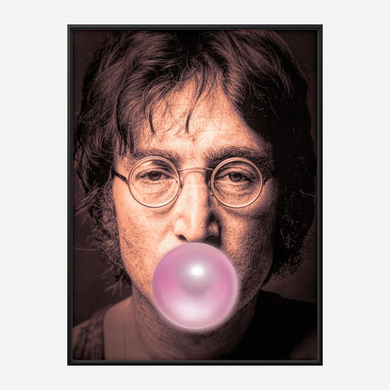 John Lennon Pink Bubble Gum Art Print