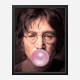 John Lennon Pink Bubble Gum Art Print