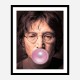 John Lennon Pink Bubble Gum Art Print