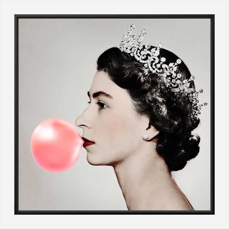 Queen Elizabeth Pink Bubble Gum Art Print