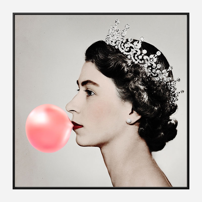 Queen Elizabeth Pink Bubble Gum Art Print