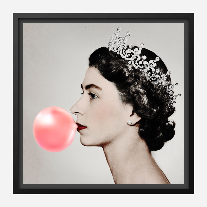 Queen Elizabeth Pink Bubble Gum Art Print