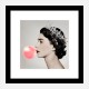 Queen Elizabeth Pink Bubble Gum Art Print