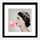 Queen Elizabeth Pink Bubble Gum Art Print