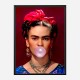 Frida Kahlo Bubble Gum Art Print