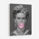 Frida Kahlo Bubble Gum Black & White Art Print