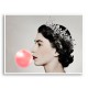 Queen Elizabeth II Bubble Gum Art Print