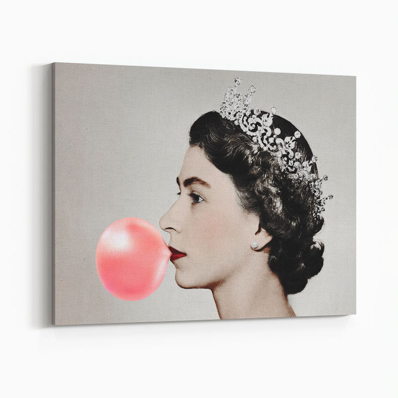 Queen Elizabeth II Bubble Gum Art Print