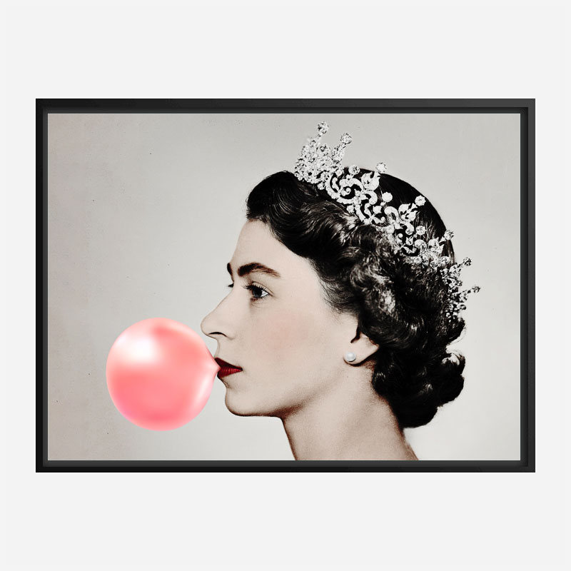 Queen Elizabeth II Bubble Gum Art Print