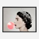 Queen Elizabeth II Bubble Gum Art Print