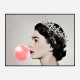 Queen Elizabeth II Bubble Gum Art Print